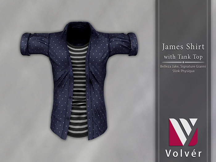 //Volver// James Shirt - Dots Navy