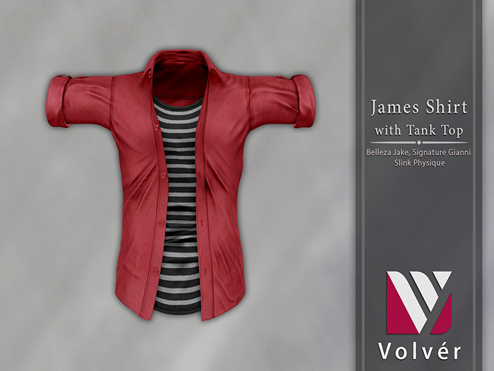 //Volver// James Shirt - Plain Red