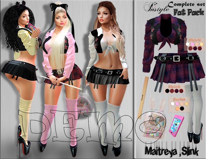 InStyl- Ful Set -Schoolgirl -Fat Pack- HUD-(Maitreya ,Slink.)DEMO