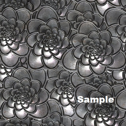 Metal Flowers Texture Seamless CM