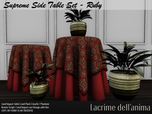 Supreme Side Table Set - Ruby