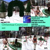 Christmas Courtyard landscpae & table set-crate