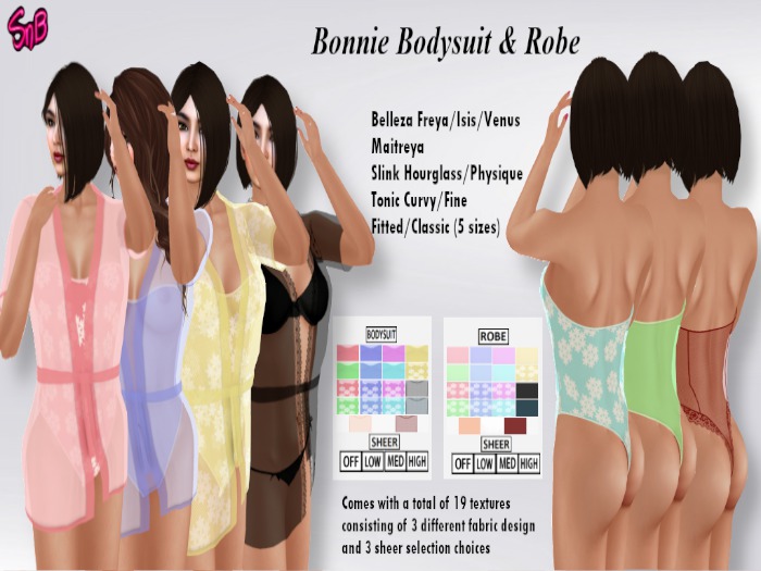 SnB Fashion - Bonnie Bodysuit & Robe DEMO