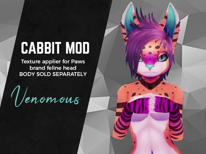 Paws Feline Head - Cabbit: Venomous (Retired)