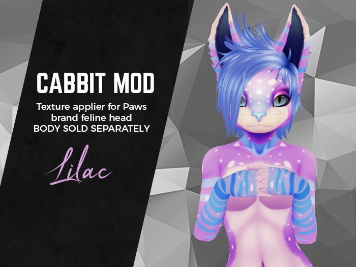 Paws Feline Head - Cabbit: Lilac (Retired)