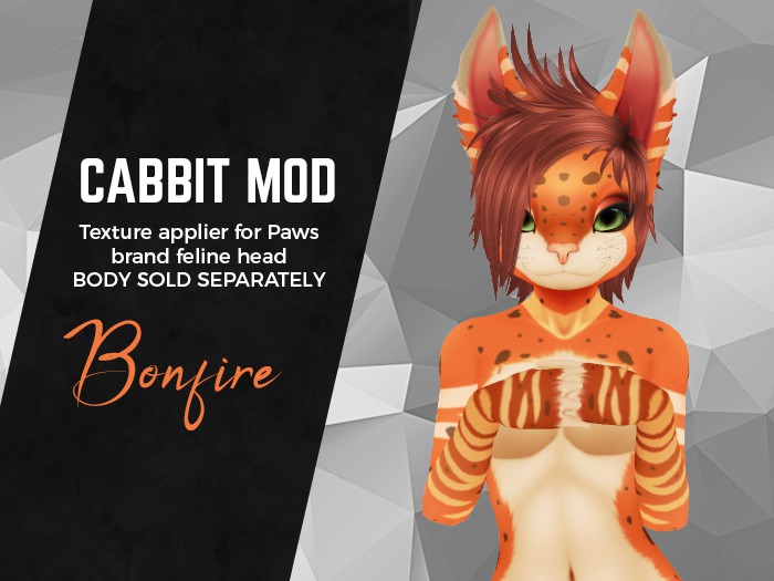 Paws Feline Head - Cabbit: Bonfire (Retired)