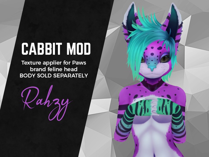 . { f } . PAWS Feline Head: Cabbit 2.0 - Bubblegum
