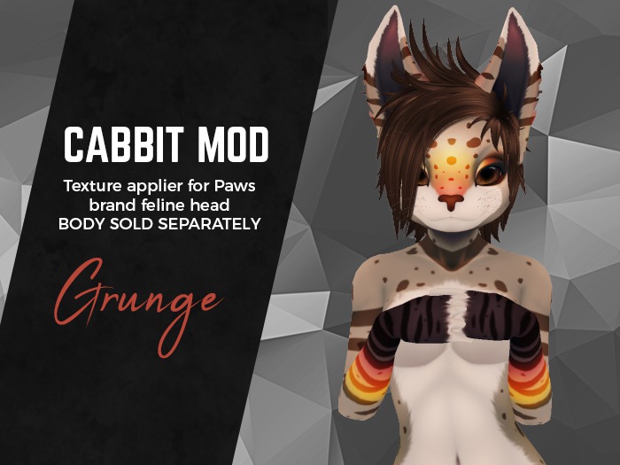 Paws Feline Head - Cabbit: Grunge (Retired)