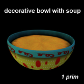 decorative bowl with soup
