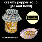 creamy pepper soup (jar and bowl) - with resize script