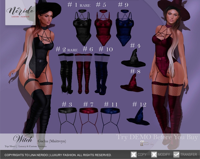 #12~Nerido~ Witch Hat (Maitreya)-Royal