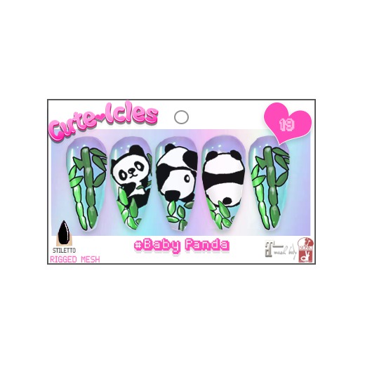 *CUTE*ICLES- Baby Panda Nails