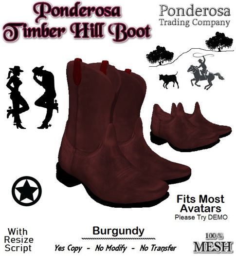 Timber Hill Boot [MESH] Burgundy
