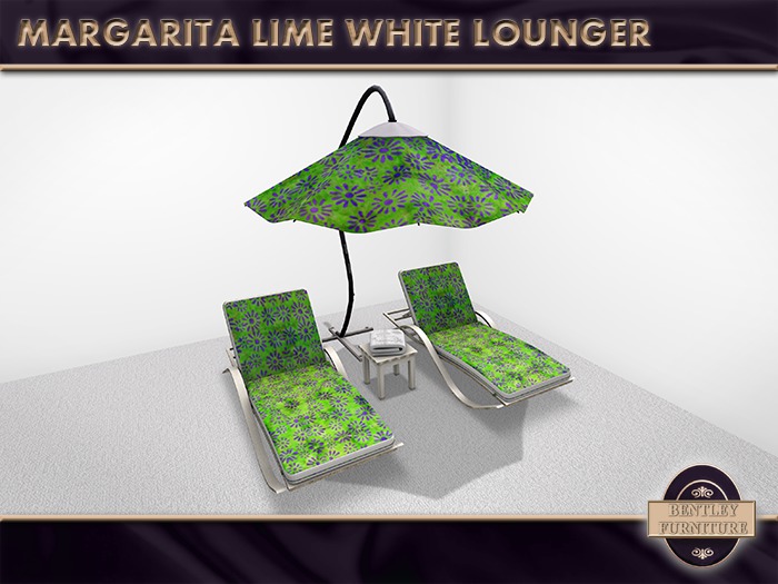 Margarita Lime White Lounger Set - PG Version