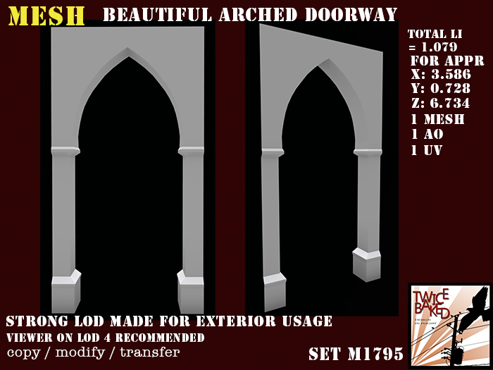 "TB" Beautiful arched doorway M1795