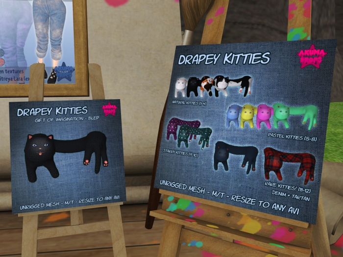 5. [Akuma Drops] Drapey Kitty [Blue] BOX