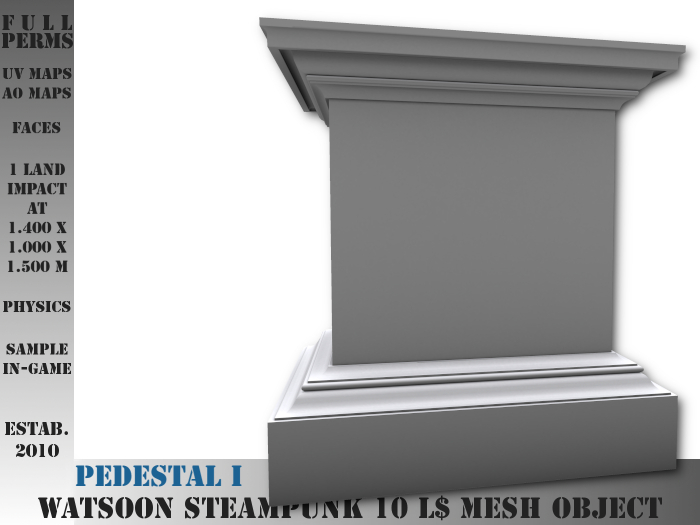 Pedestal 1 - 1 LI - FULL PERMS Mesh