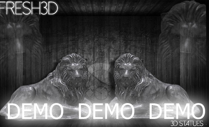 Fresh3D Lion STATUES-DEMO