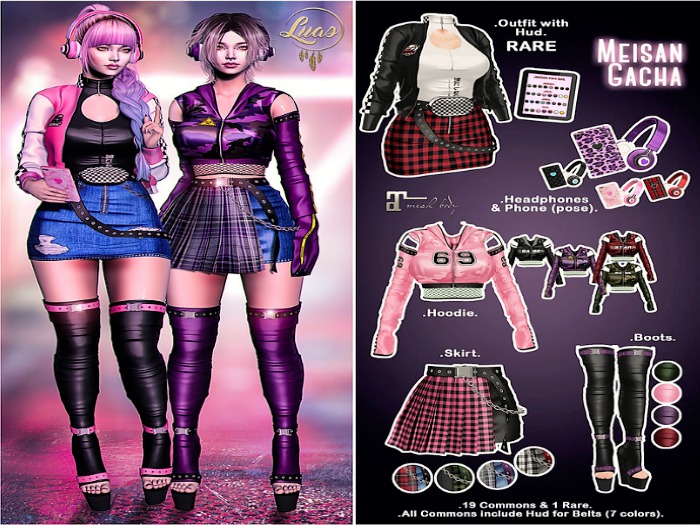 Luas Meisan Headphones & Phone Red