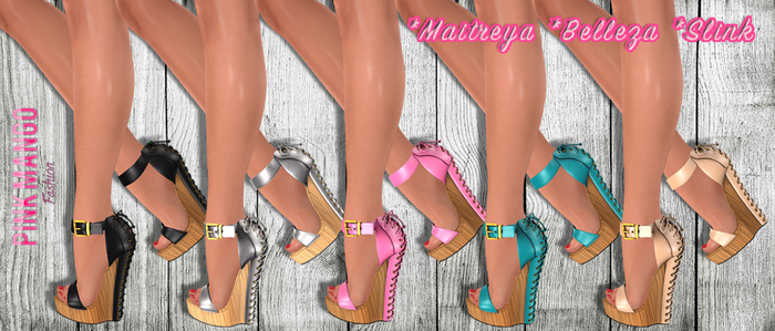 *Pink Mango* Bridget Wedges