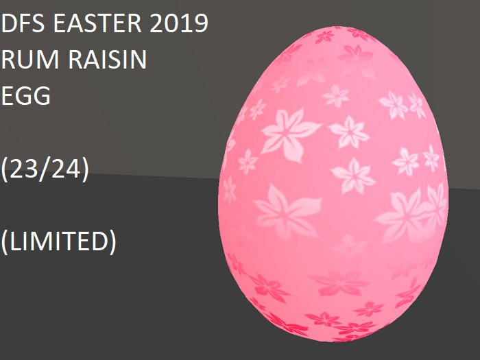 DFS Easter 2019 Rum Raisin Egg (23/24)