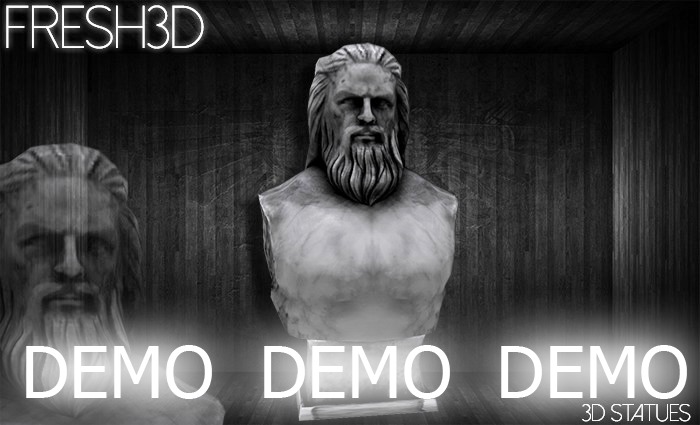 Fresh3D Man Head STATUE-DEMO
