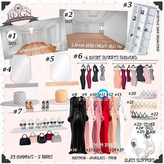 REIGN.- PRINCESS SLIPPERS MAITREYA (SILVER) #23