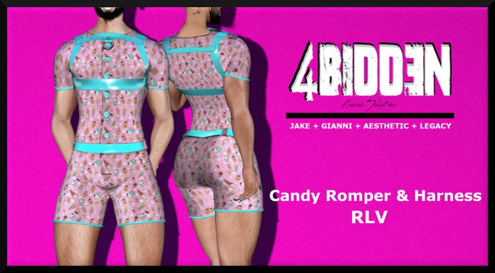 .::4BIDDEN::. Candy Romper & Harness