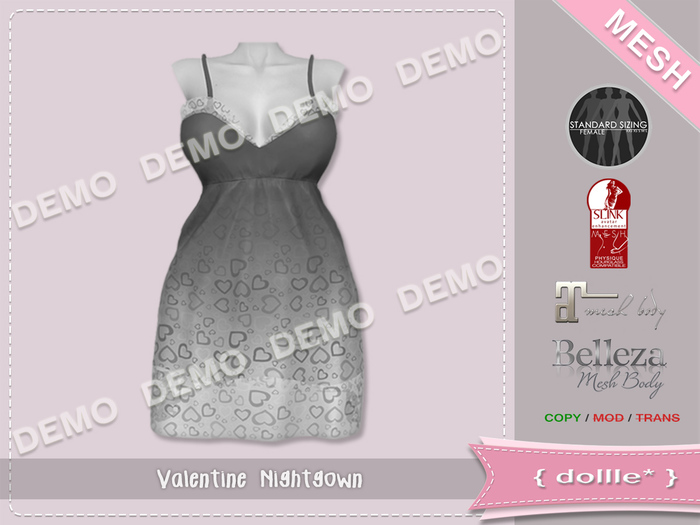{dollle*} [DEMO] Valentine Nightgown