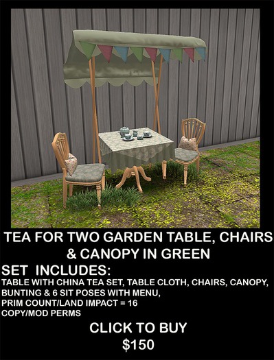 GREEN TEA TABLE SET BOXED