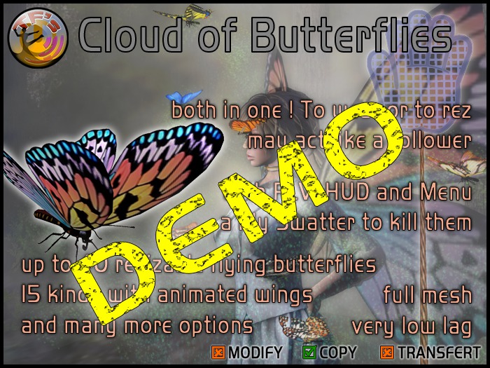 TFs Cloud of Butterflies - DEMO