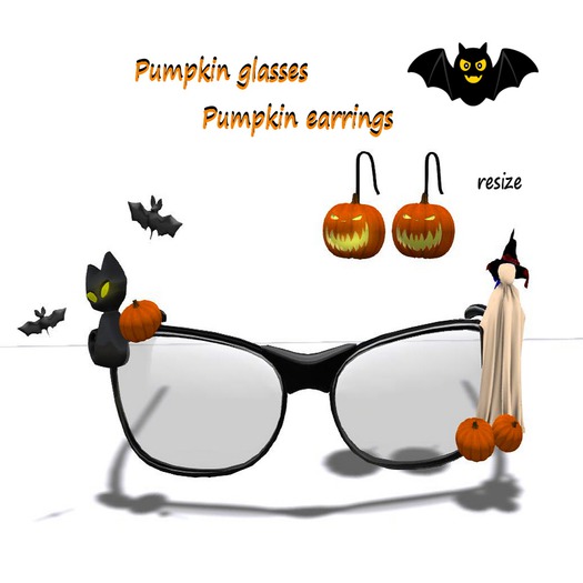 pumpkin glasses & earrings Box