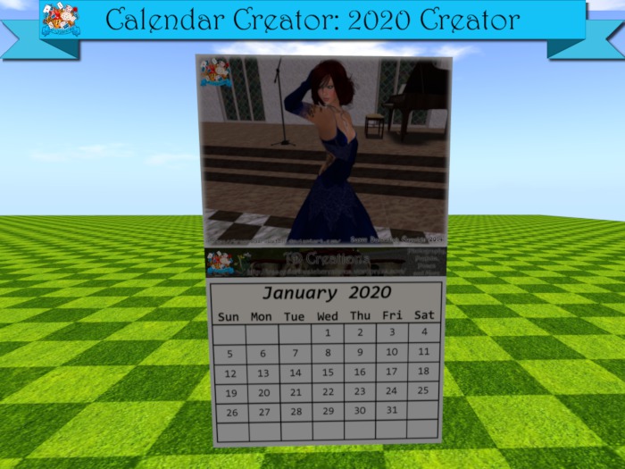 TD Builder Tools - Calendar Creator 2020