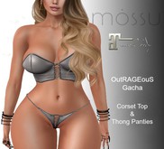 Mossu - Lilith - Top & Panties - Grey - M
