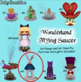 Wonderland Flying Saucer #7 White Rabbit