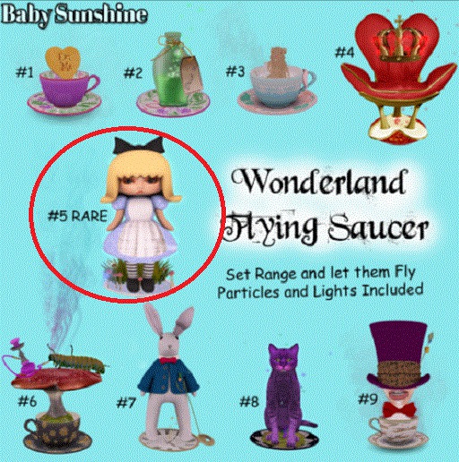 Wonderland Flying Saucer # RARE Alice