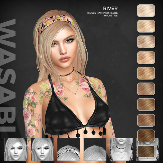 Wasabi // River Mesh Hair - Blonds