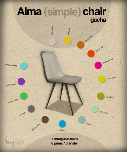 {vespertine- alma chair/choco truffles} Arcade Gacha! Limited Qty!