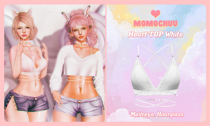 :: MOMOCHUU :: Heart TOP [White]
