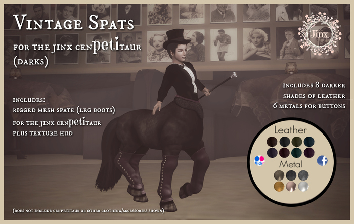 Jinx : Vintage Spats for CenPETITaur (DARKS)