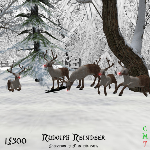 Sculpted Rudolph the red nosed Reindeer