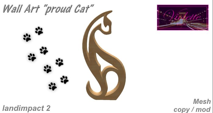 Wall Art proud Cat mesh