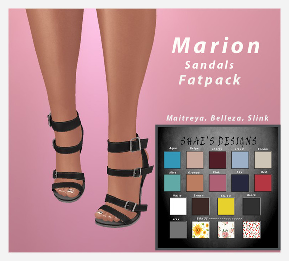 *Shae's Marion Sandals FATPACK