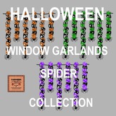 Halloween window garlands Spider