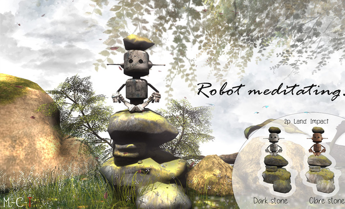 Robot In stones Silver-Una