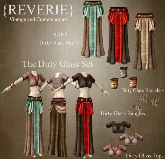 {Reverie} Dirty Glass Bangles - Vintage Silver Gacha! Limited Qty!