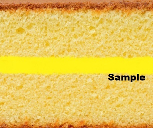 Yellow Sponge Cake with Buttercream Frosting Texture CMT