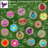 [ free bird ] Mosaic Stepping Stone - Pink Poppies 