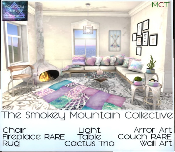 ~ASW~ The Smokey Mountain Collective Fireplace RARE