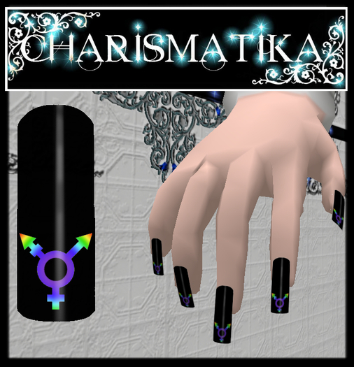 *Charismatika* Rainbow Pride Black Nail Tips